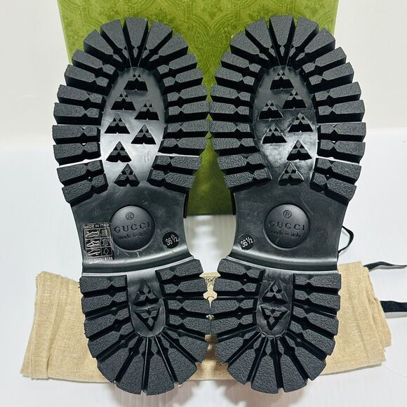 Gucci Women US 6.5 Platform Loafers Beige GG Monogram Horsebit Shoes NIB $1,150 - Picture 11 of 13